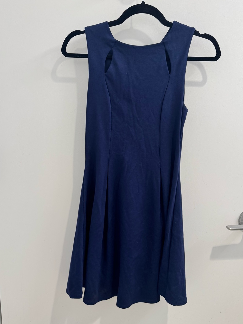 Monteau Navy Sleeveless Fit-and-Flare Mini Dress